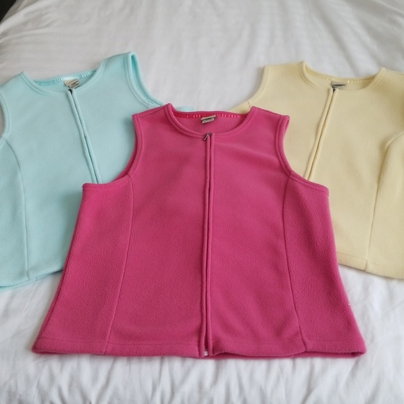 3 LL Bean fleece vests - Picture 1 of 8